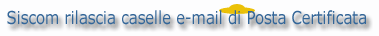 Siscom rilascia caselle e-mail di posta certificata